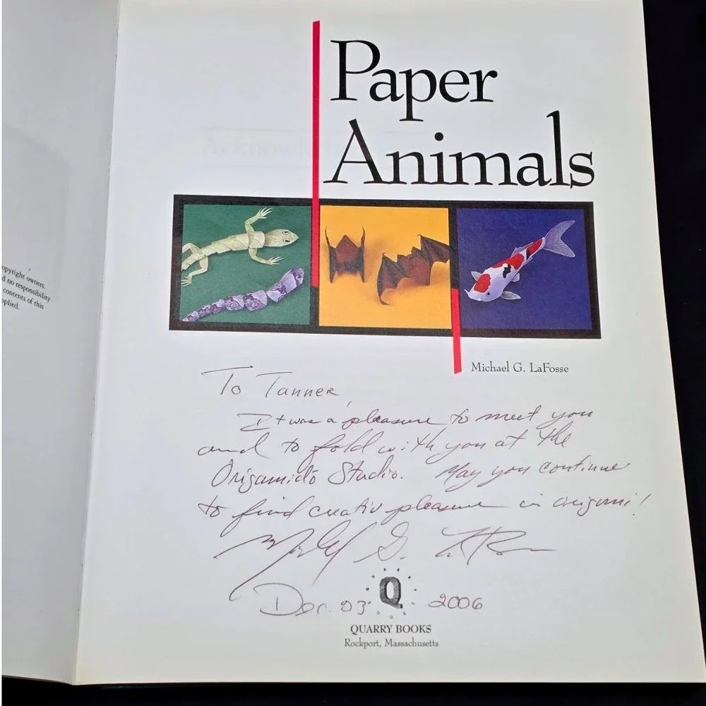 Paper Animals by Michael G LaFosse Signed with Origamido Studio Provenance